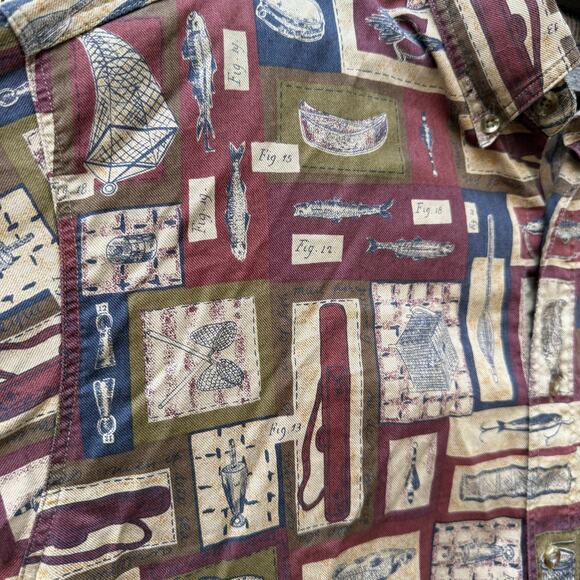 Vintage Woolrich Rustic Fisherman Fly Fishing Long Sleeve Shirt LARGE TALL READ - Picture 6 of 8